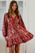 Mini Dress: Pull Tie Waist A Line Dress
