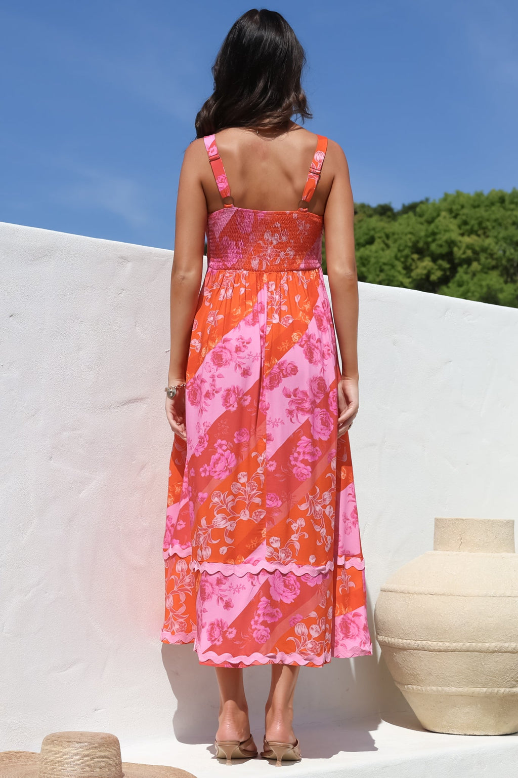 Midi Dress - Ric Rac Spliced Sun Dress