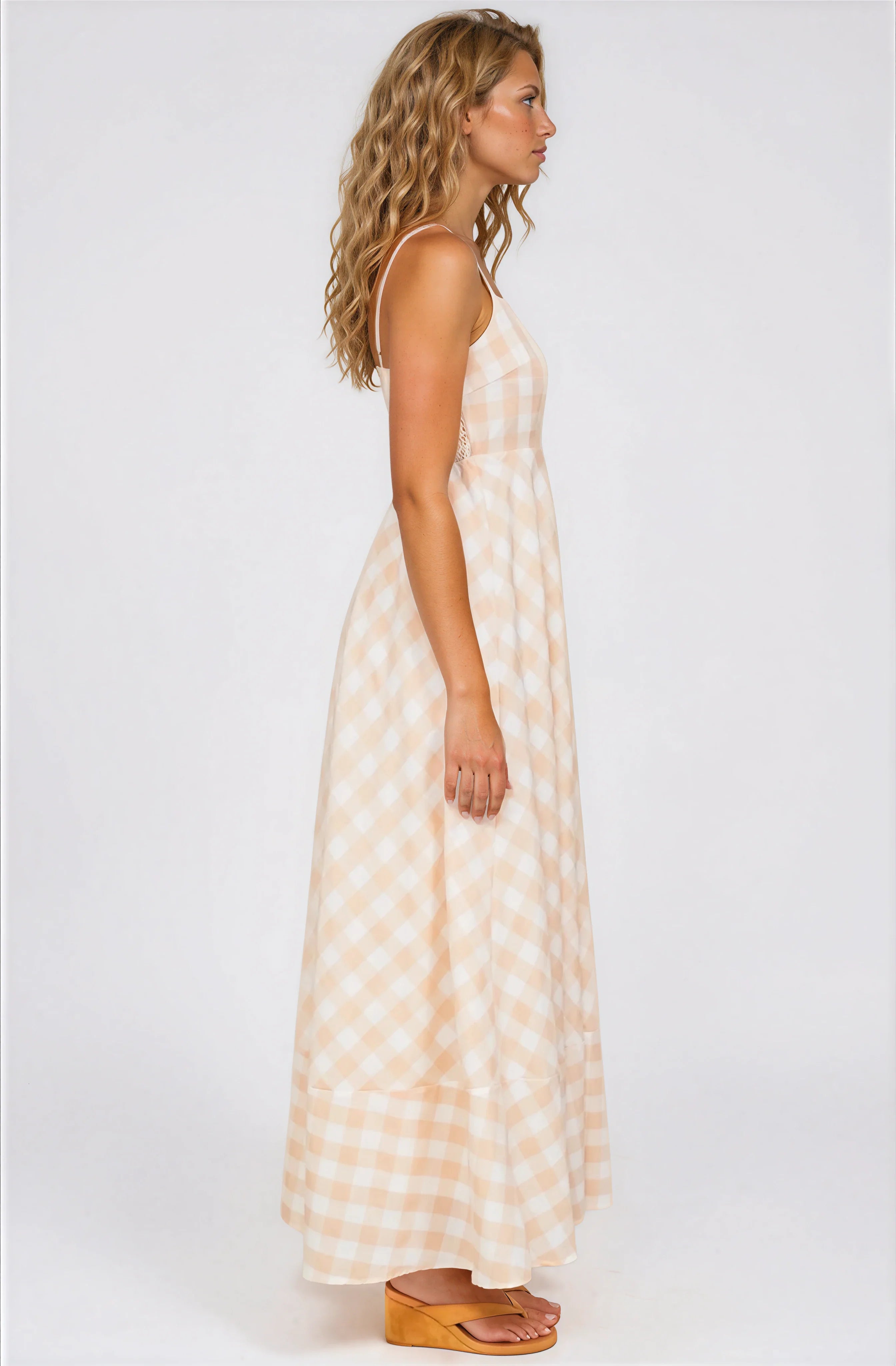 Maxi Dress - Spaghetti Strap A-Line Dress