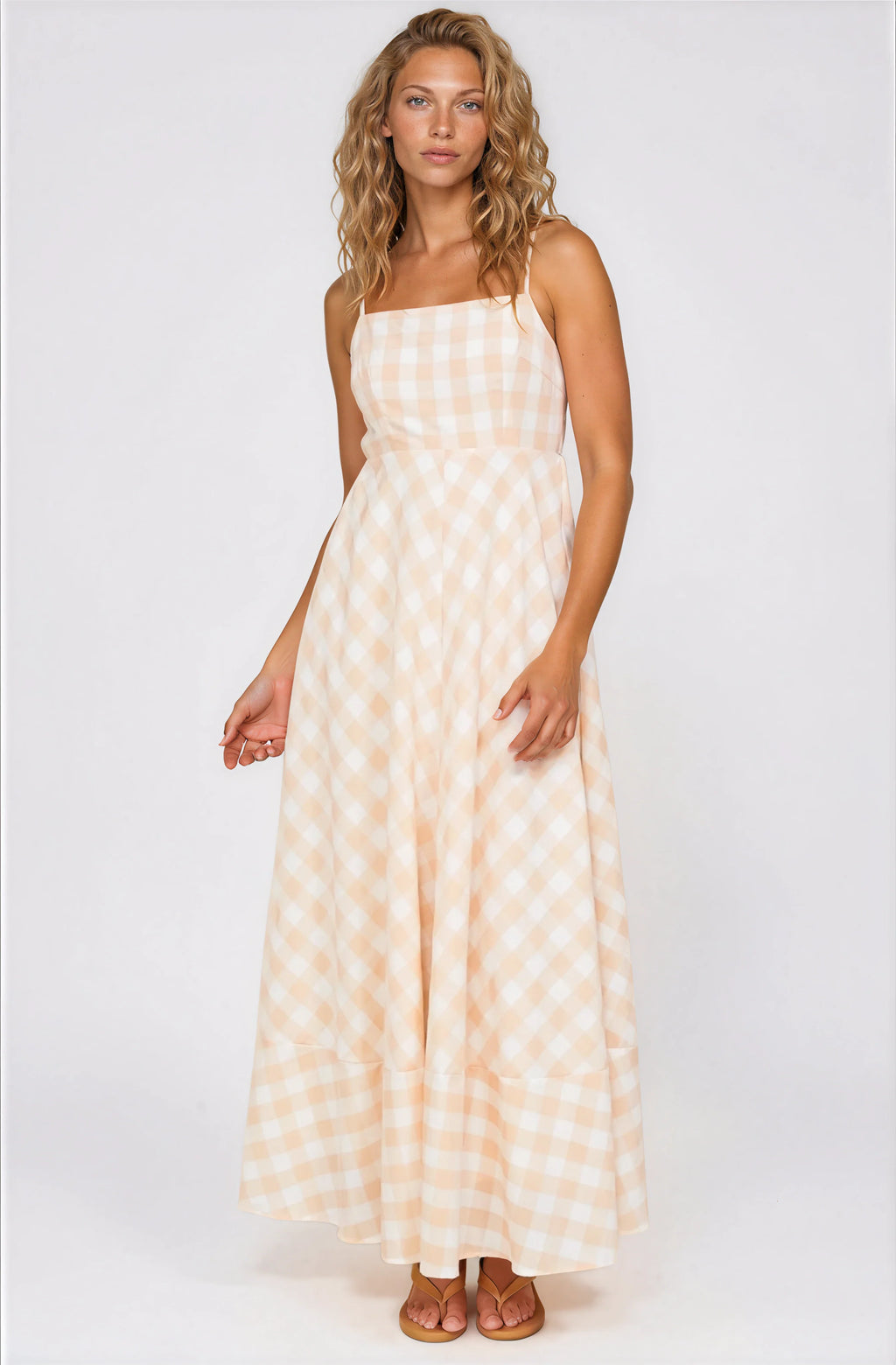 Maxi Dress - Spaghetti Strap A-Line Dress