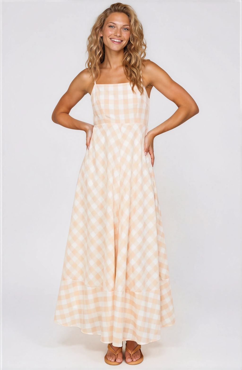 Maxi Dress - Spaghetti Strap A-Line Dress